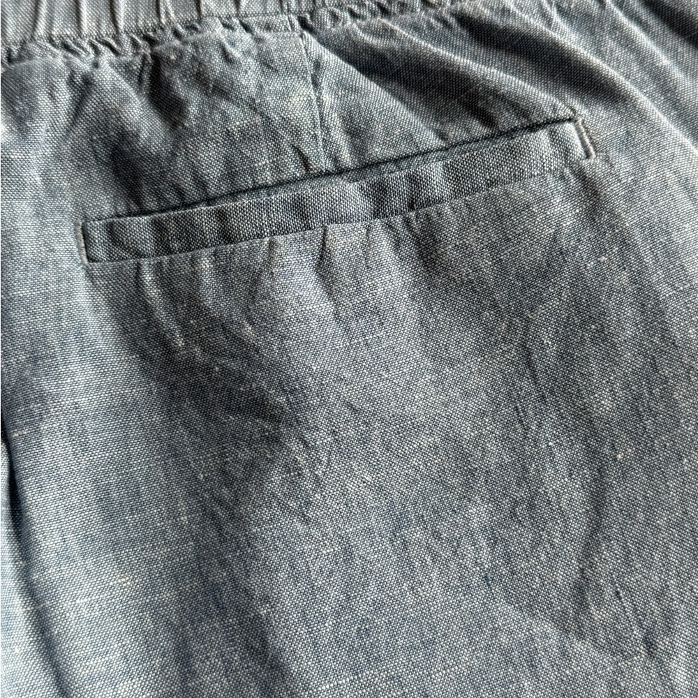 Athleta Cabo Linen Jogger Chambray Texture Size 8 TALL - Picture 11 of 16